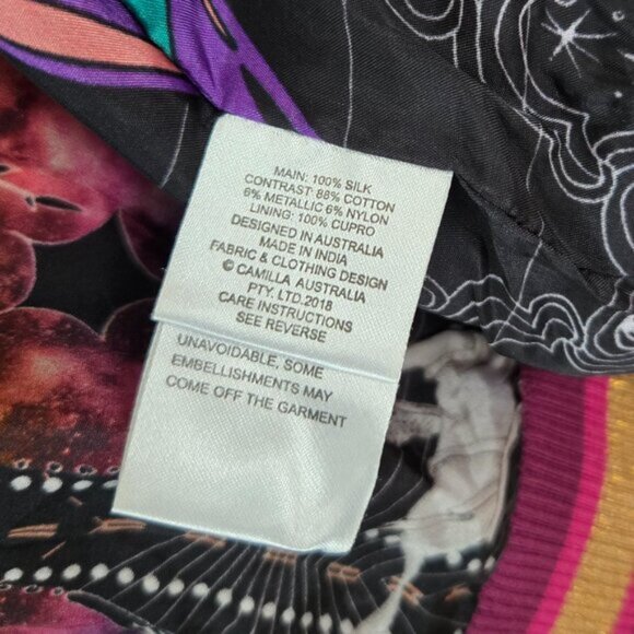 Camilla Tropic Of Neon Bomber Jacket Reversible Small b96E - Picture 14 of 14